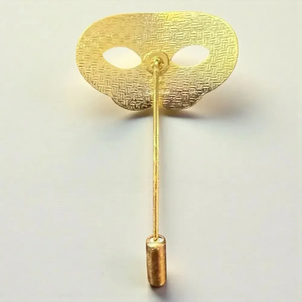 Vintage Masquerade Mask Enamel Sick Pin